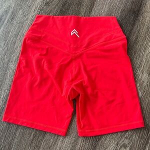 Women's Oner Active Unified Red High Wasted Shorts
